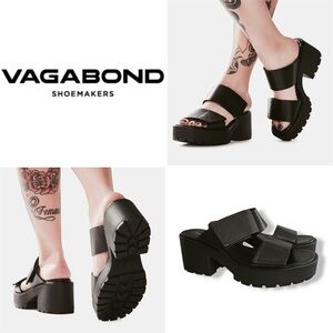 Vagabond Shoemakers Black Dioon Chunky Heel Platform Sandals Size 41 | US 11